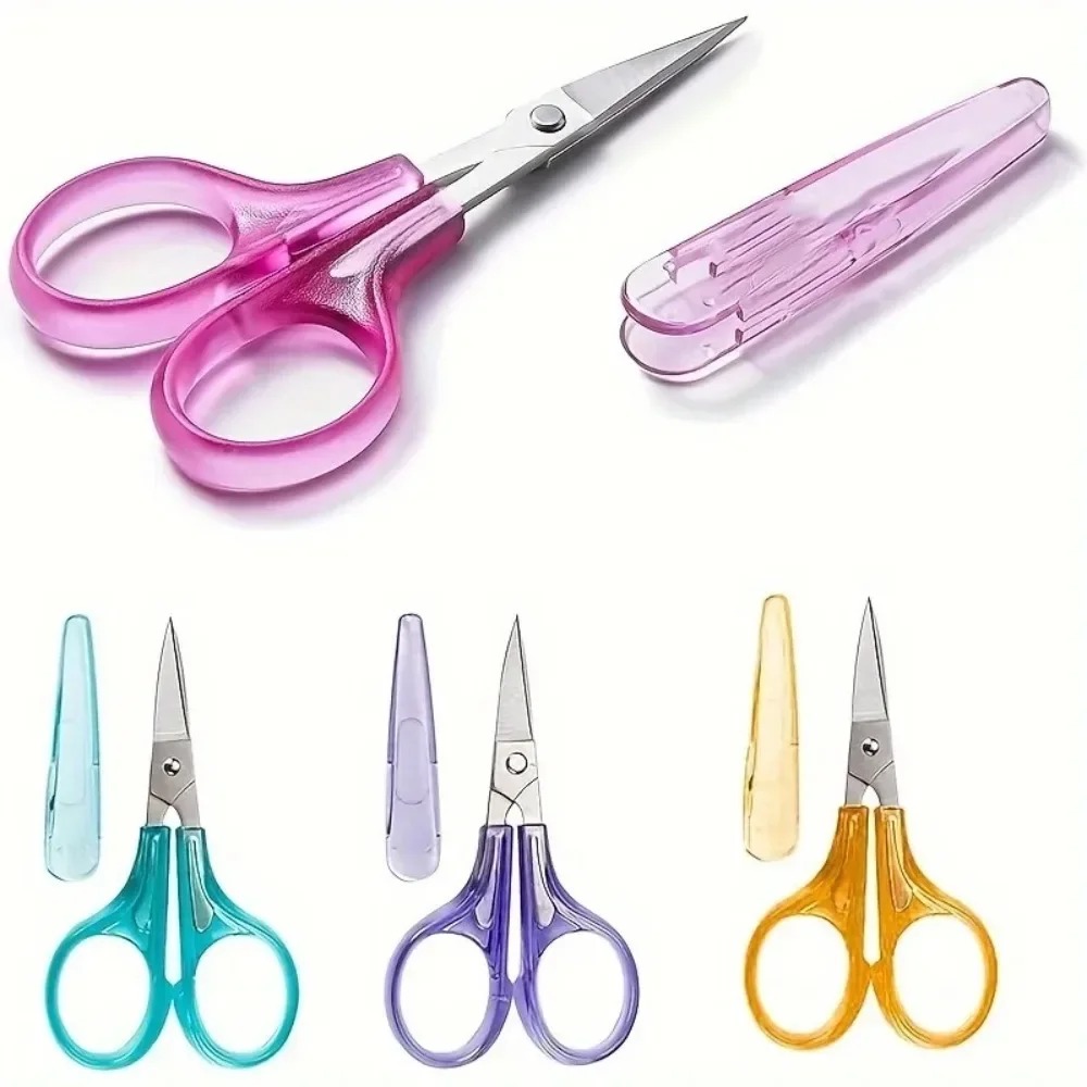 Embroidery Scissors Small - 小型旅行用裁縫はさみセット、高精度のストレートシャープチップ付き、コンパクト、クロスステッチ、かぎ針編み、紙切り、ステンレス