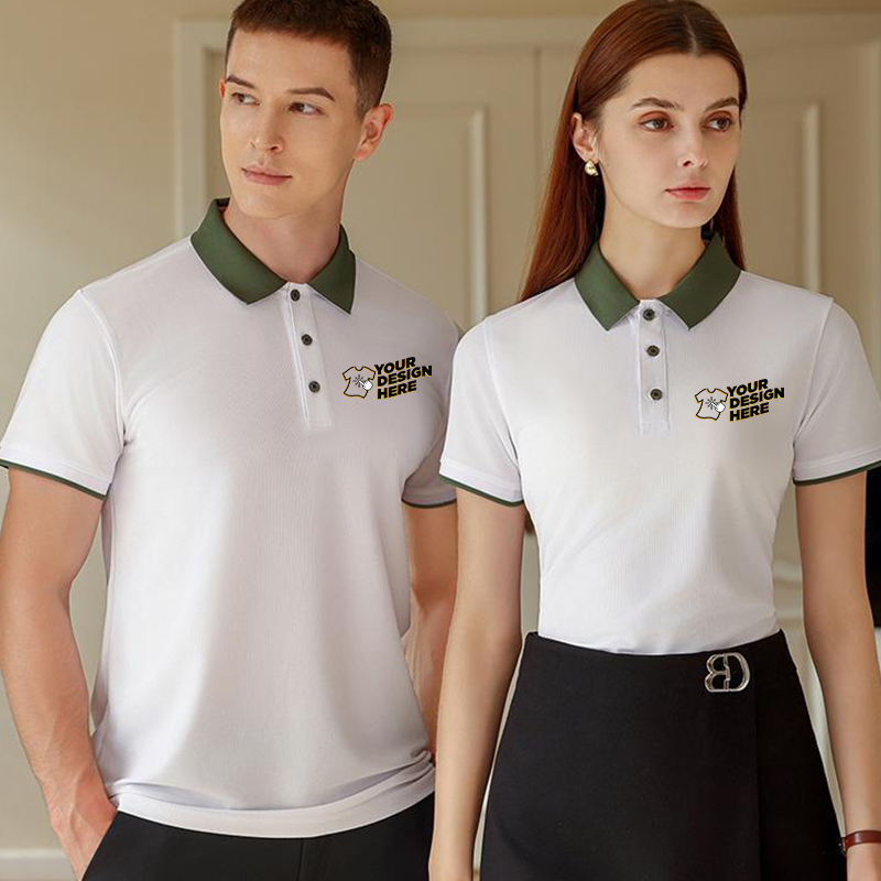 Embroidery Uniform - カラーブロックポロシャツ - ロゴプリント無料、カスタム刺繍、ユニセックスデザイン、チームユニフォーム、MOQ 1枚 LS-KW205