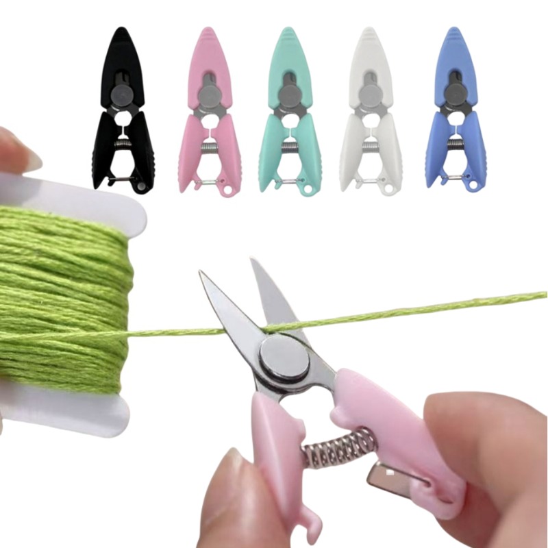 Embroidery Scissors Small - 1 PC ミニポケットはさみ金属オフィス左右ハンド刺繍糸クラフトクロスステッチ縫製切削工具
