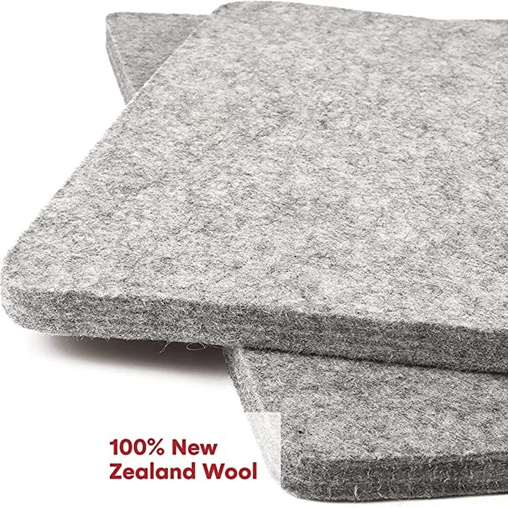 Felt Sheet Wool - 13.5×17インチ キルティング用ウールアイロンマット - ニュージーランドウールプレスパッド、アイロン保護メッシュとシリコンアイロンレストパッド
