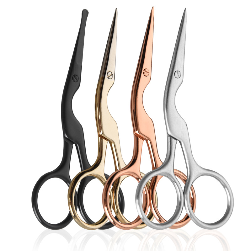 Embroidery Scissors Small - 1 個 9.4 センチメートルミニクレーンヴィンテージはさみ超小型ステンレス鋼刺繍はさみ口ひげトリミングポータブルはさみ男性ひげ