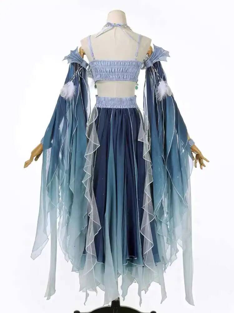 エキゾチックなブルードレス重い刺繍漢要素妖精春夏西洋風古代衣 - Embroidery Dress のレビューと価格