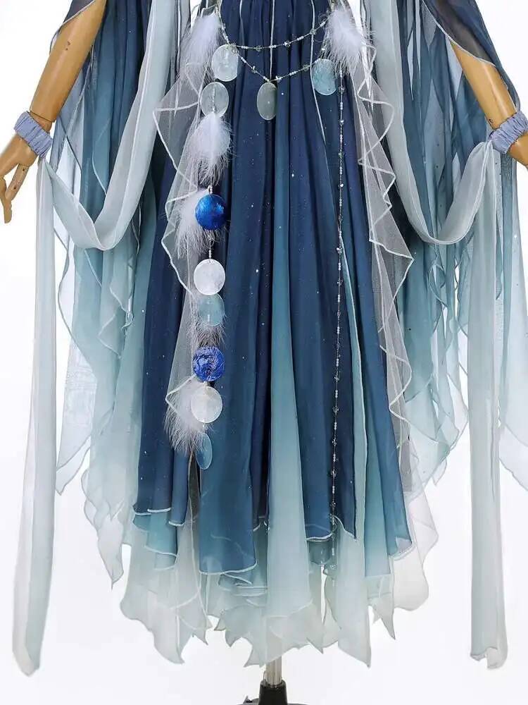 エキゾチックなブルードレス重い刺繍漢要素妖精春夏西洋風古代衣 - Embroidery Dress のレビューと価格