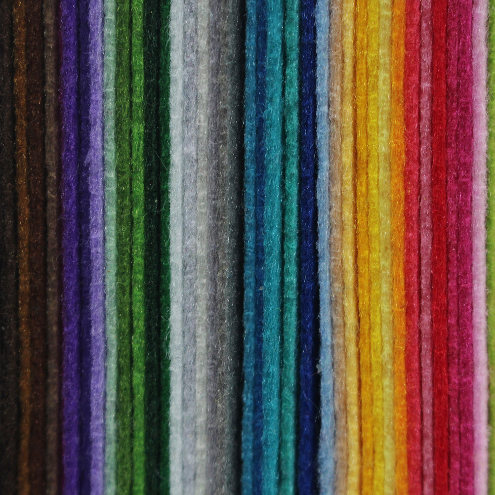 40枚入り アソートカラー ウールフェルト クラフト生地シー - Felt Sheet Wool のレビューと価格