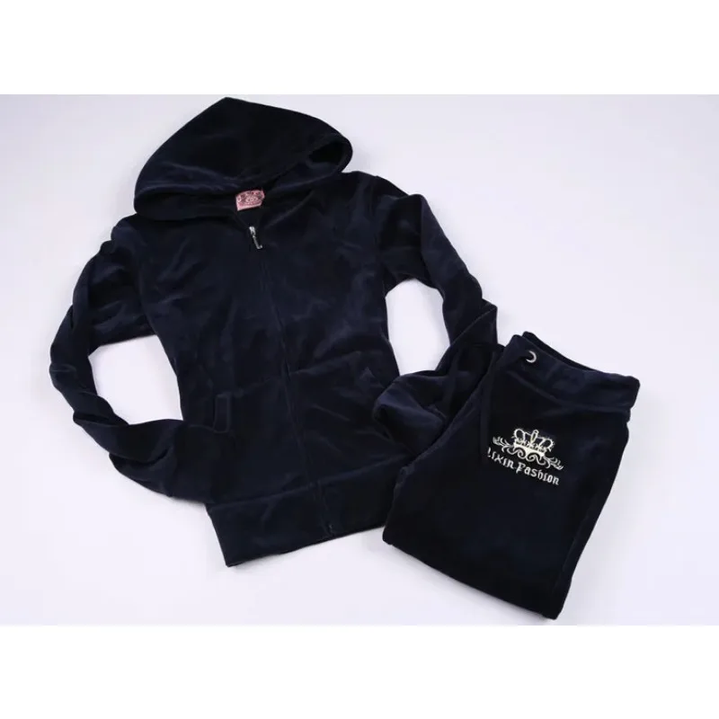 Jc-女性のベルベットのトラックスーツ,ブランドのベルベット - Embroidery Motif のレビューと価格