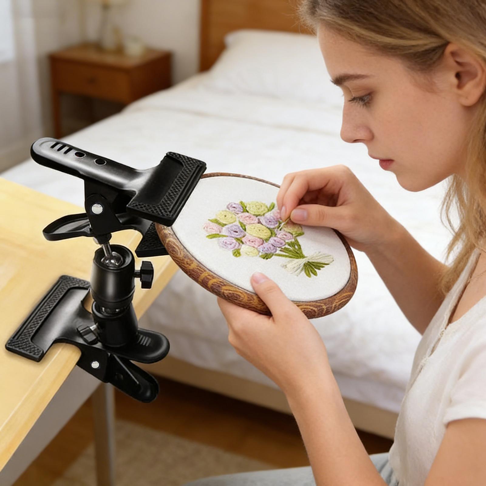 刺繍ホルダー ヘビーデューティー 調整可能 ポータブルクラン - Embroidery Motif のレビューと価格
