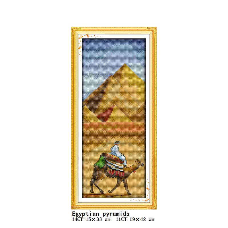 世界的に有名な場所風景シリーズエジプトピラミッドベニス水都市 - Embroidery In Egypt のレビューと価格