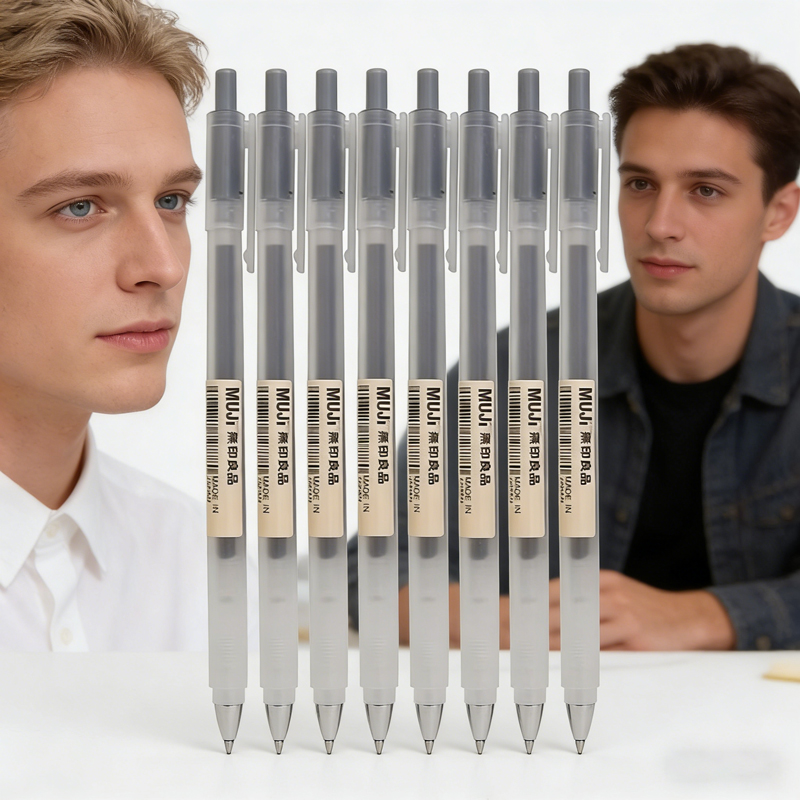 6/8本入りMUJIボールペンセット、0.38/0.5mm黒 - Muji Stationery Gel Pen のレビューと価格