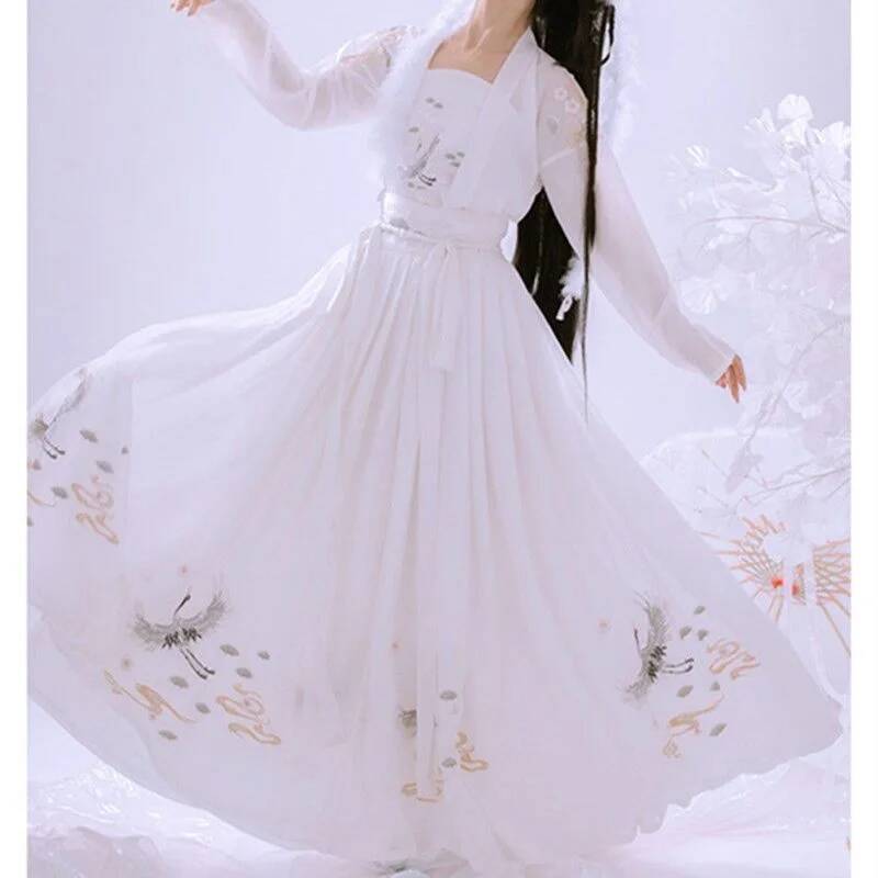 中国古代漢服女性の重工業刺繍ダブルブレストウエスト丈 Ru  - Embroidery Dress のレビューと価格