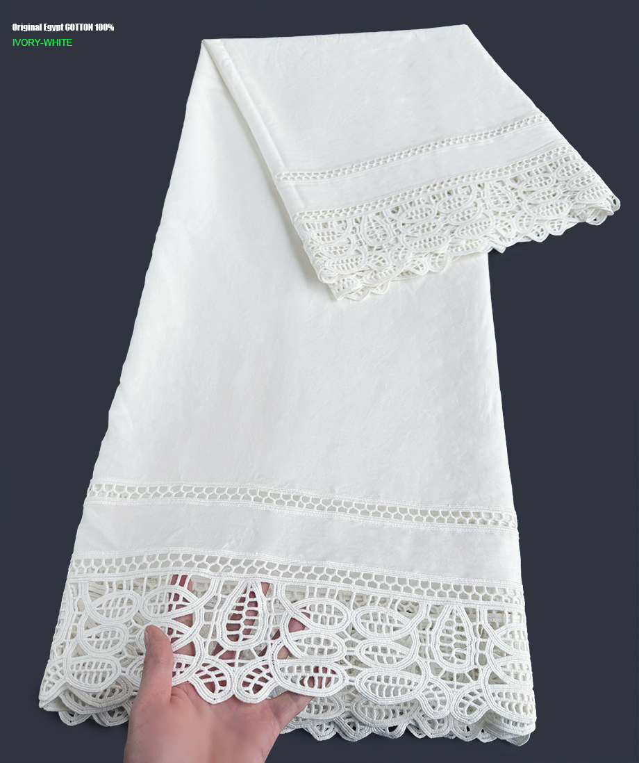 オリジナルエジプト綿 100% 刺繍レースソフトクリーンドバ - Embroidery In Egypt のレビューと価格