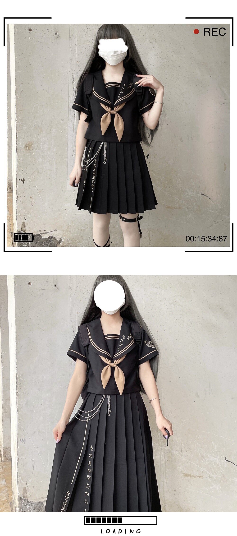 女の子 JK セーラースーツ 2 点セット日本の制服学生秋の - Embroidery Uniform のレビューと価格