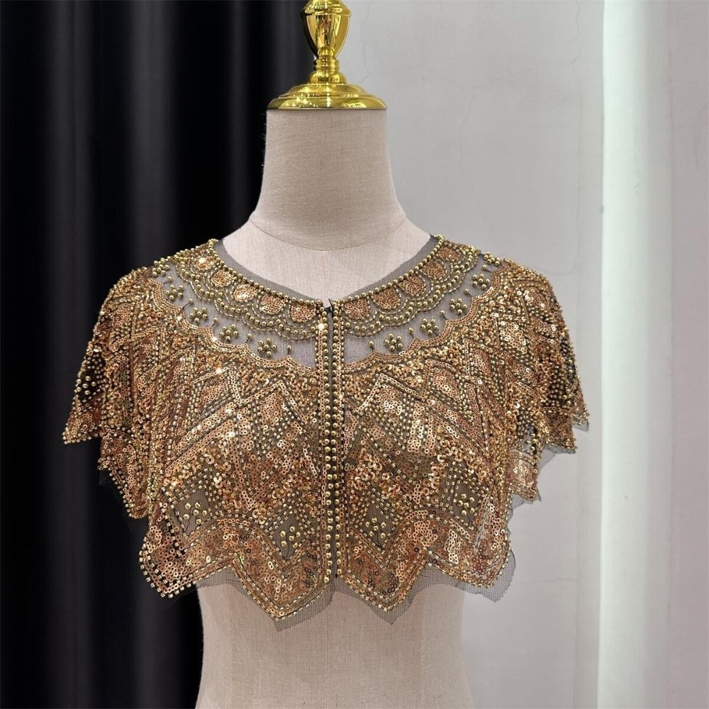 ヴィンテージスパンコール装飾フラッパーショールビーズ付き19 - Embroidery Shawl のレビューと価格