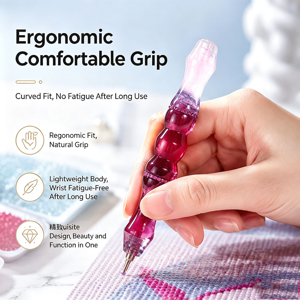 新しいDIY手作りレジン製ダイヤモンドペイントペン、ダイヤモ - Embroidery Service のレビューと価格
