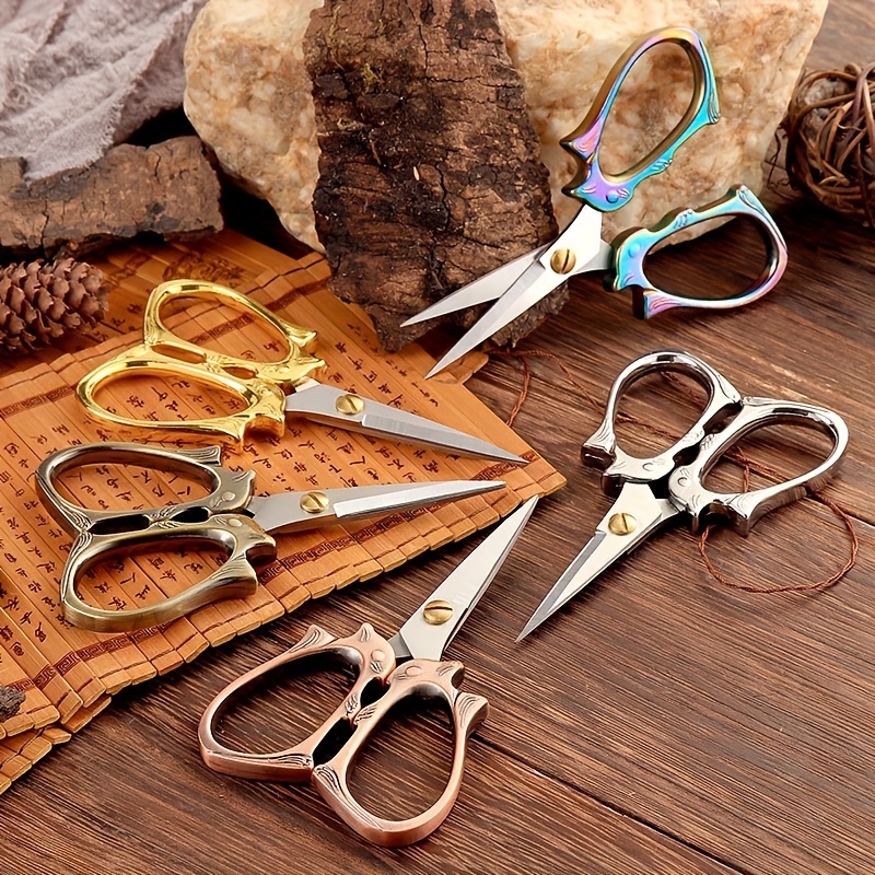 1 個ステンレス鋼クロス刺繍小さなはさみ先のとがった茶はさみ - Embroidery Scissors Small のレビューと価格