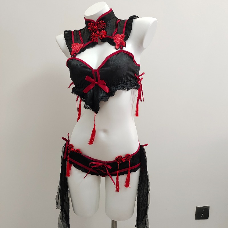 ヴィンテージゴシックランジェリー,ハロウィン,メイド,コスプ - Embroidery Underwear のレビューと価格