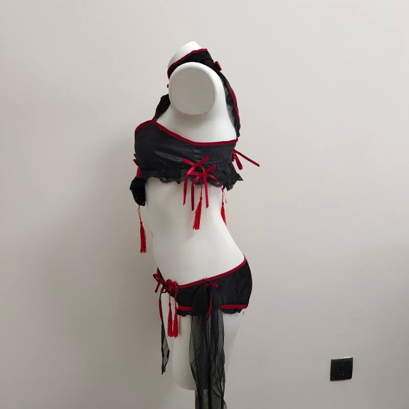 ヴィンテージゴシックランジェリー,ハロウィン,メイド,コスプ - Embroidery Underwear のレビューと価格