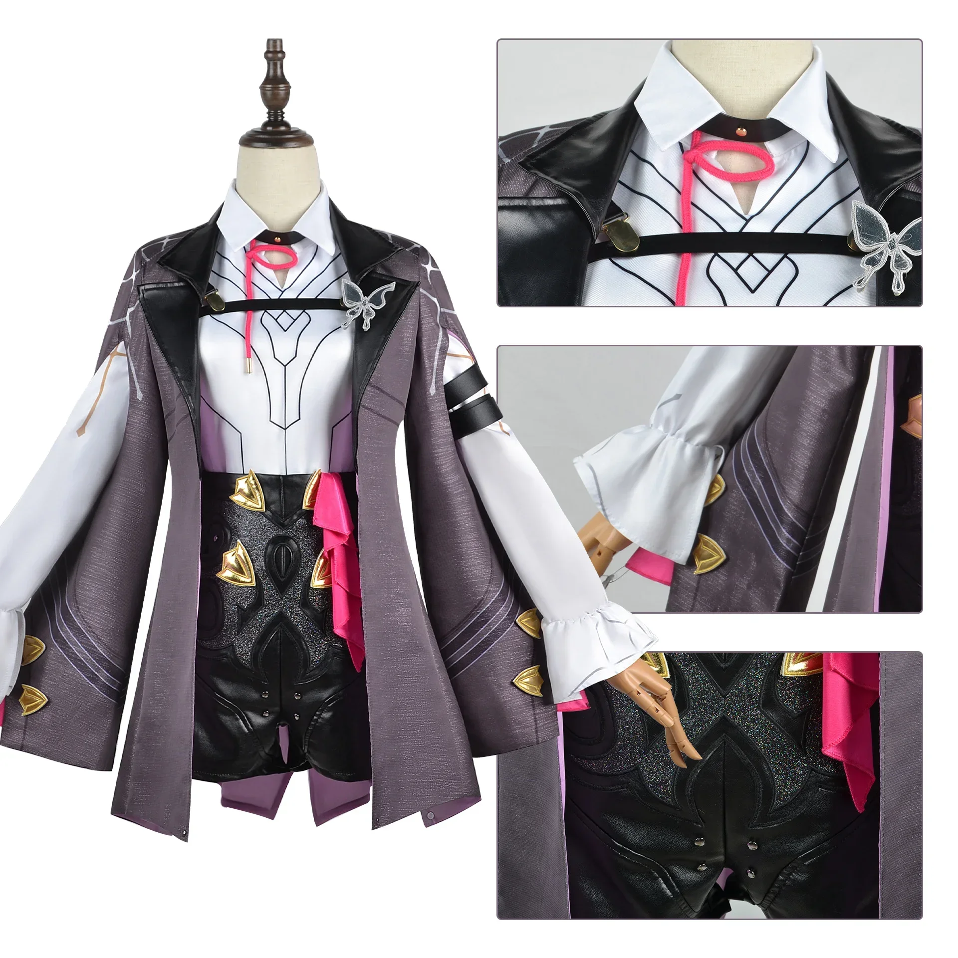 Honkai スターレールカフカコスプレゴシック刺繍ドレス  - Embroidery Outfit のレビューと価格