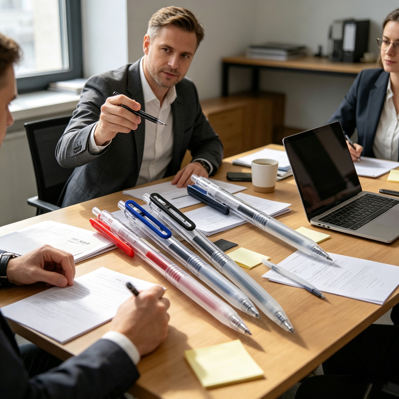 0.5mm リトラクタブルプレス MUJI ゲルペン、黒/青 - Muji Stationery Gel Pen のレビューと価格