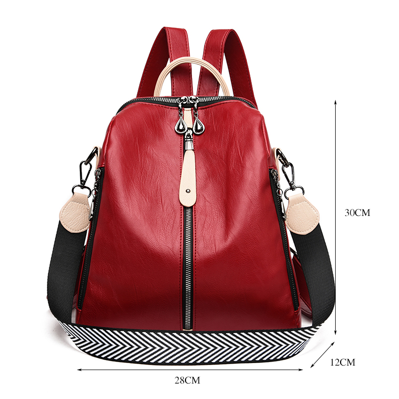 女性用ソフトレザーバックパック,高品質の白いランドセル,女の - Embroidery Keychain のレビューと価格