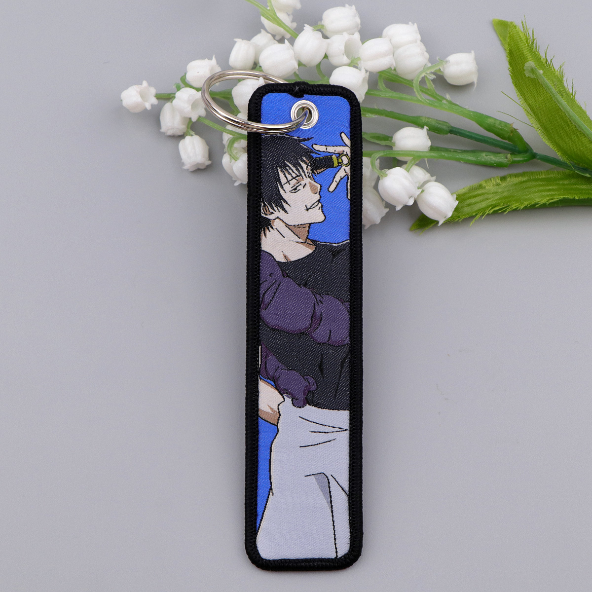 1個入り 日本アニメキーホルダー 刺繍入りキーチェーン バイ - Embroidery Keychain のレビューと価格