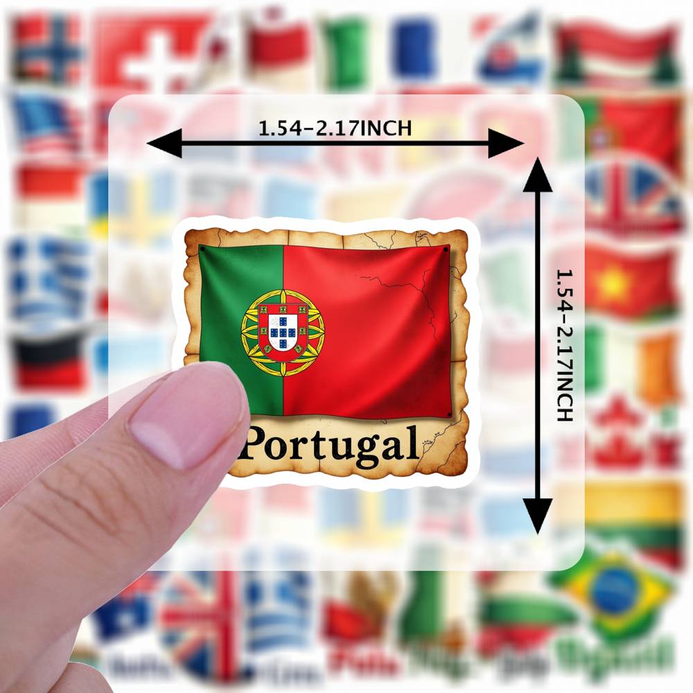 35 個の国旗ステッカー防水ビニール世界旗ステッカーパック国 - Embroidery World のレビューと価格