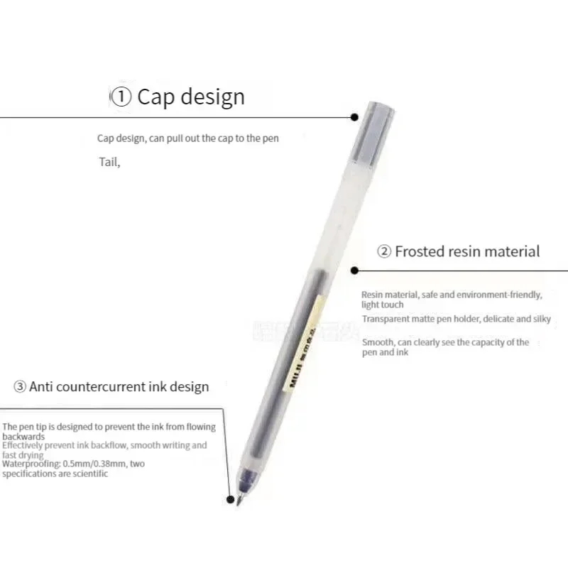 素敵なMUJIゲルペン黒/赤/青0.38/0.5mmインク日 - Muji Stationery Gel Pen のレビューと価格