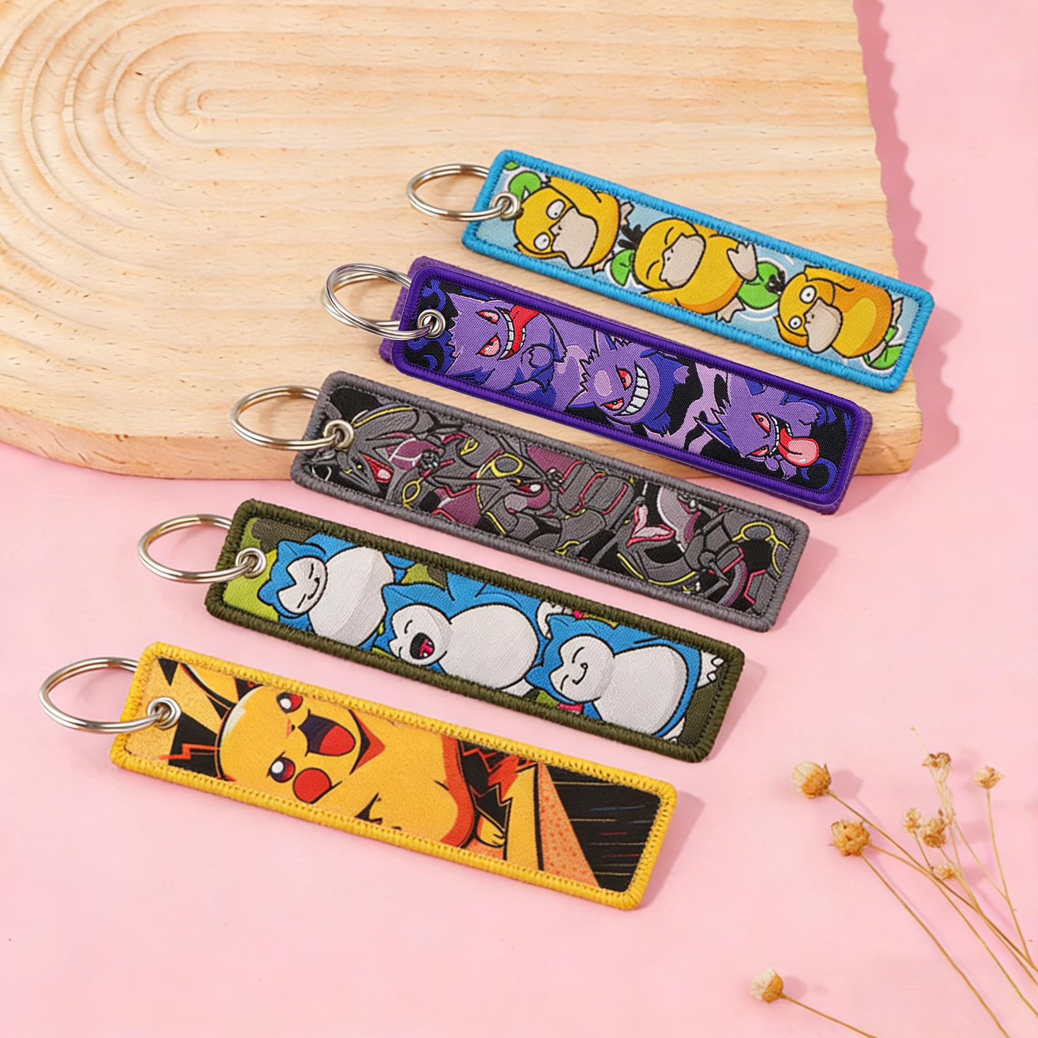 かわいいアヒルの刺繍キーホルダー、ジェットタグキーリング、バ - Embroidery Keychain のレビューと価格