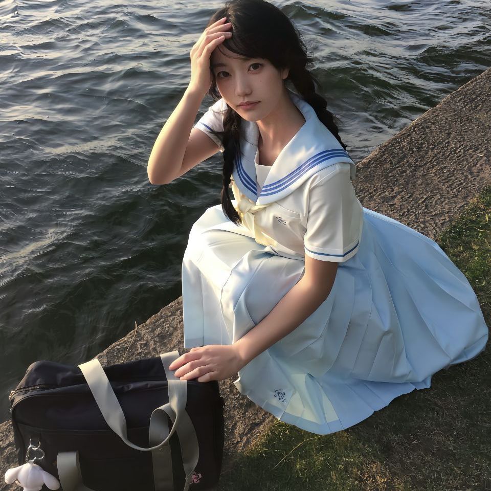 MAGOGOオリジナル 日本JKセーラー服スカートセット 夏 - Embroidery Uniform のレビューと価格