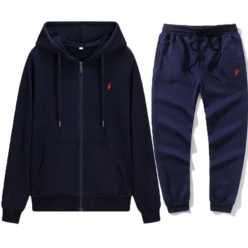2026年メンズクラシックフーディスポーツパンツセット秋冬暖 - Embroidery Outfit のレビューと価格