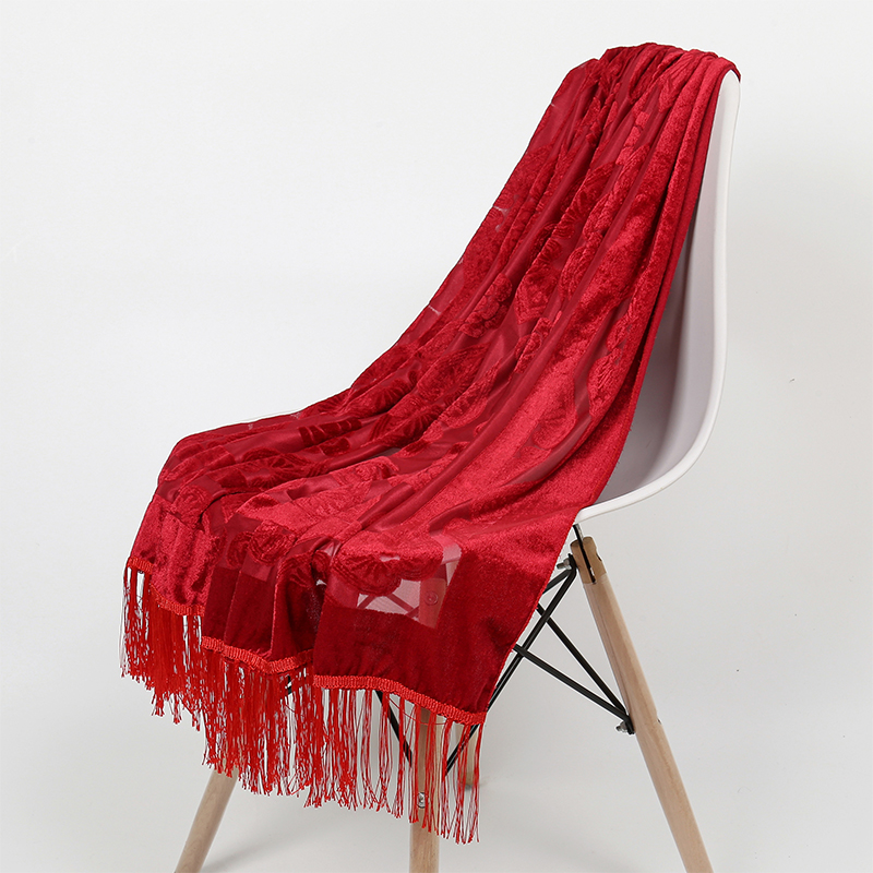 2024 高級シルク刺繍花ショールタッセルスカーフ女性のため - Embroidery Shawl のレビューと価格