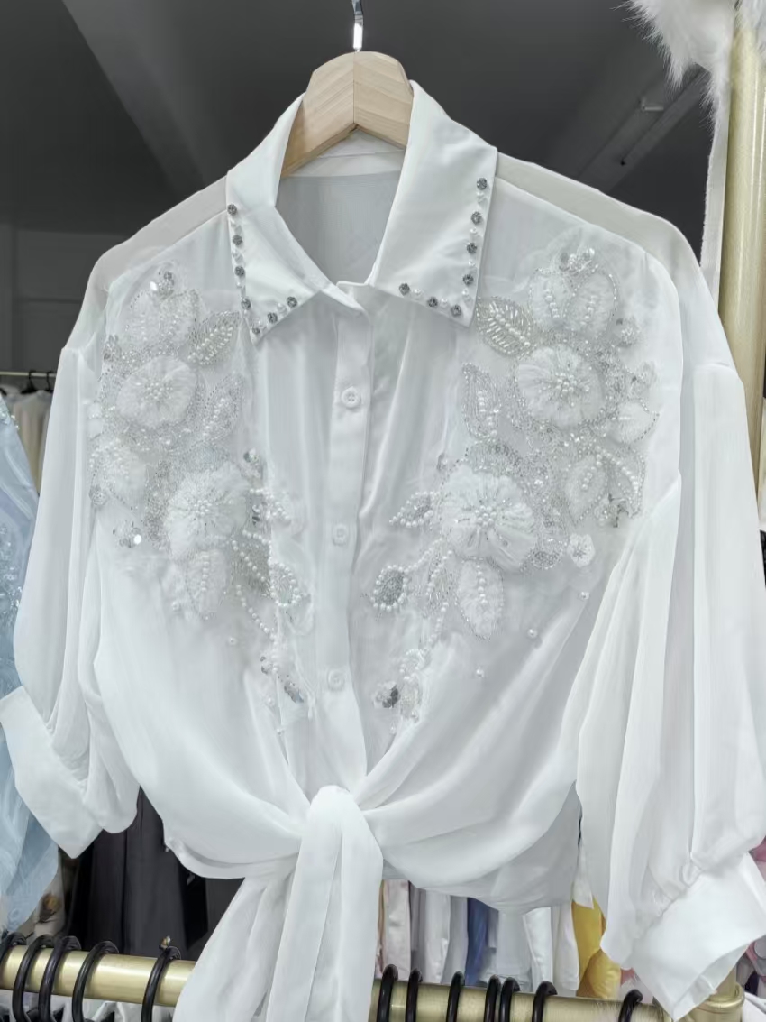 ストリートウェア夏の日焼け止めブラウスシャツ女性用カーディガ - Embroidery Cardigan のレビューと価格