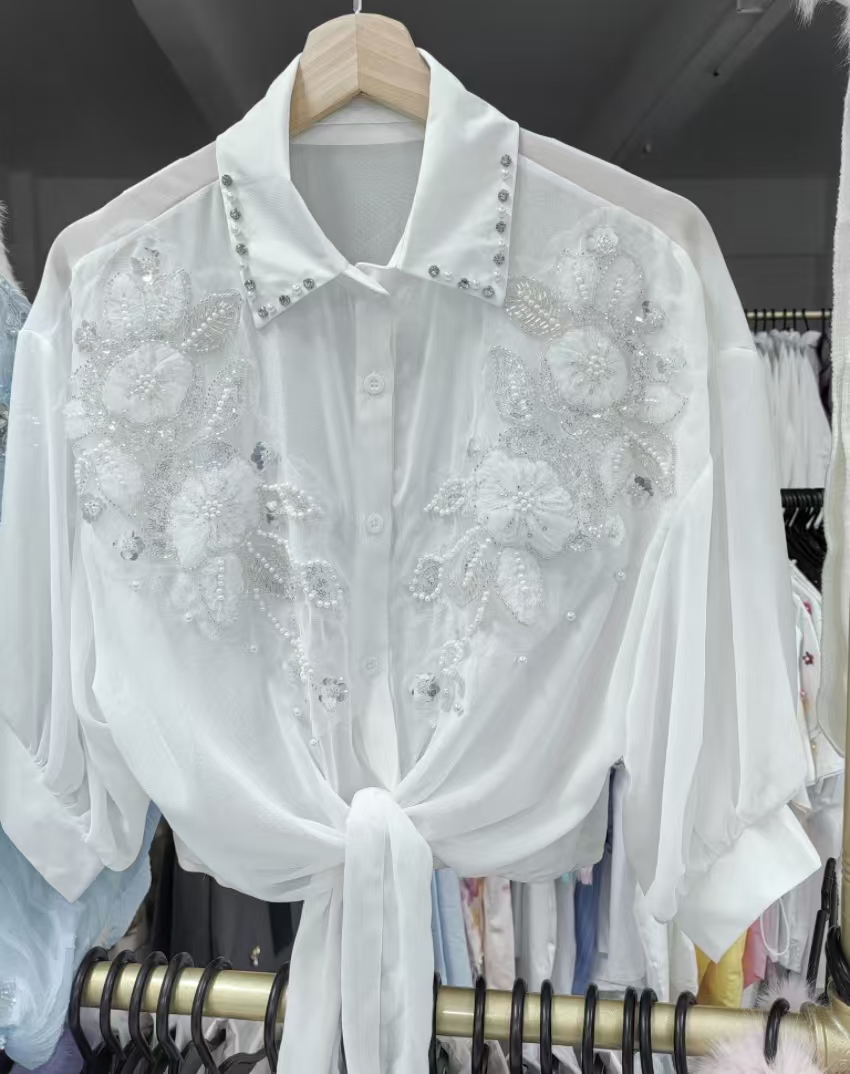 ストリートウェア夏の日焼け止めブラウスシャツ女性用カーディガ - Embroidery Cardigan のレビューと価格