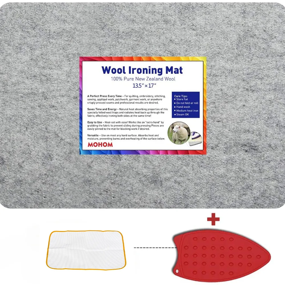 13.5×17インチ キルティング用ウールアイロンマット - - Felt Sheet Wool のレビューと価格