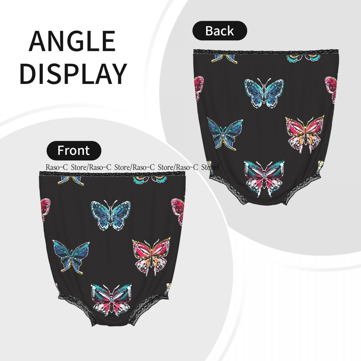 面白いおばあちゃん用下着、刺繍とラインストーン付きトロピカル - Embroidery Underwear のレビューと価格