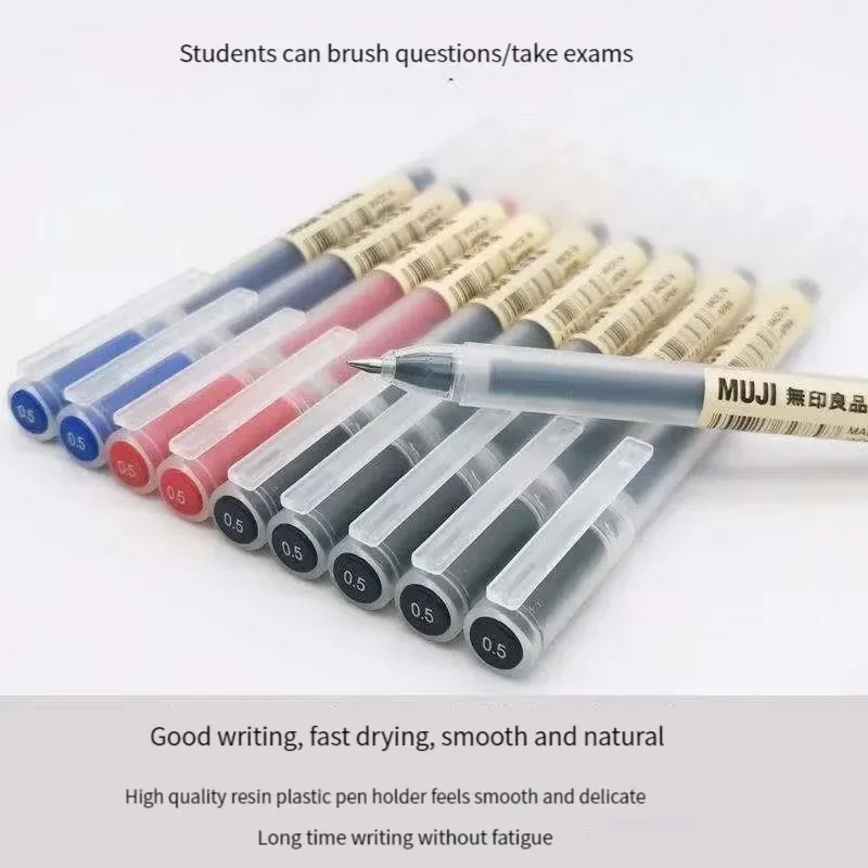 6/8本セット MUJI ジェルペン 黒/赤/青 0.38/ - Muji Stationery Gel Pen のレビューと価格