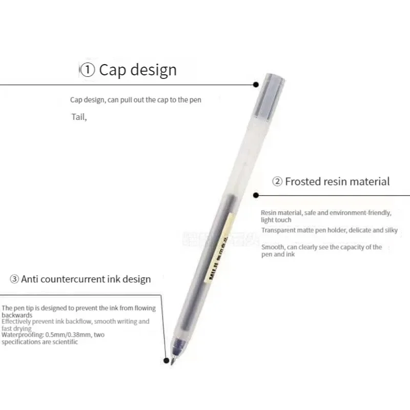 6/8本セット MUJI ジェルペン 黒/赤/青 0.38/ - Muji Stationery Gel Pen のレビューと価格