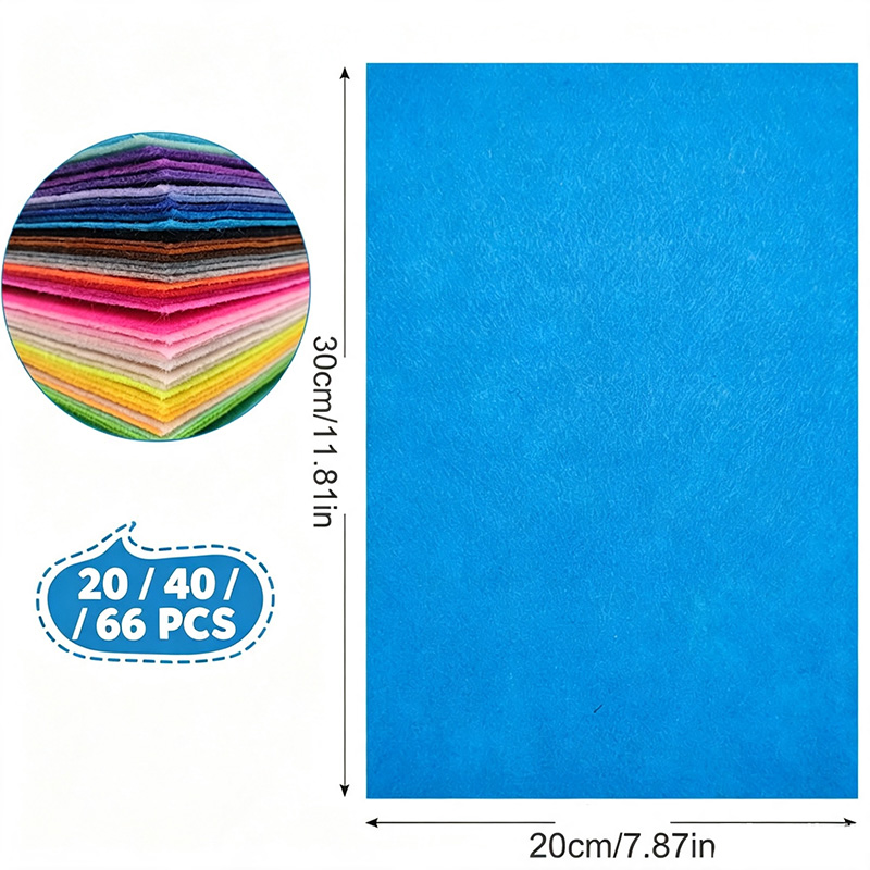 20/40/66色のソフトフェルト生地シート、厚さ1mm、ウ - Felt Sheet Wool のレビューと価格