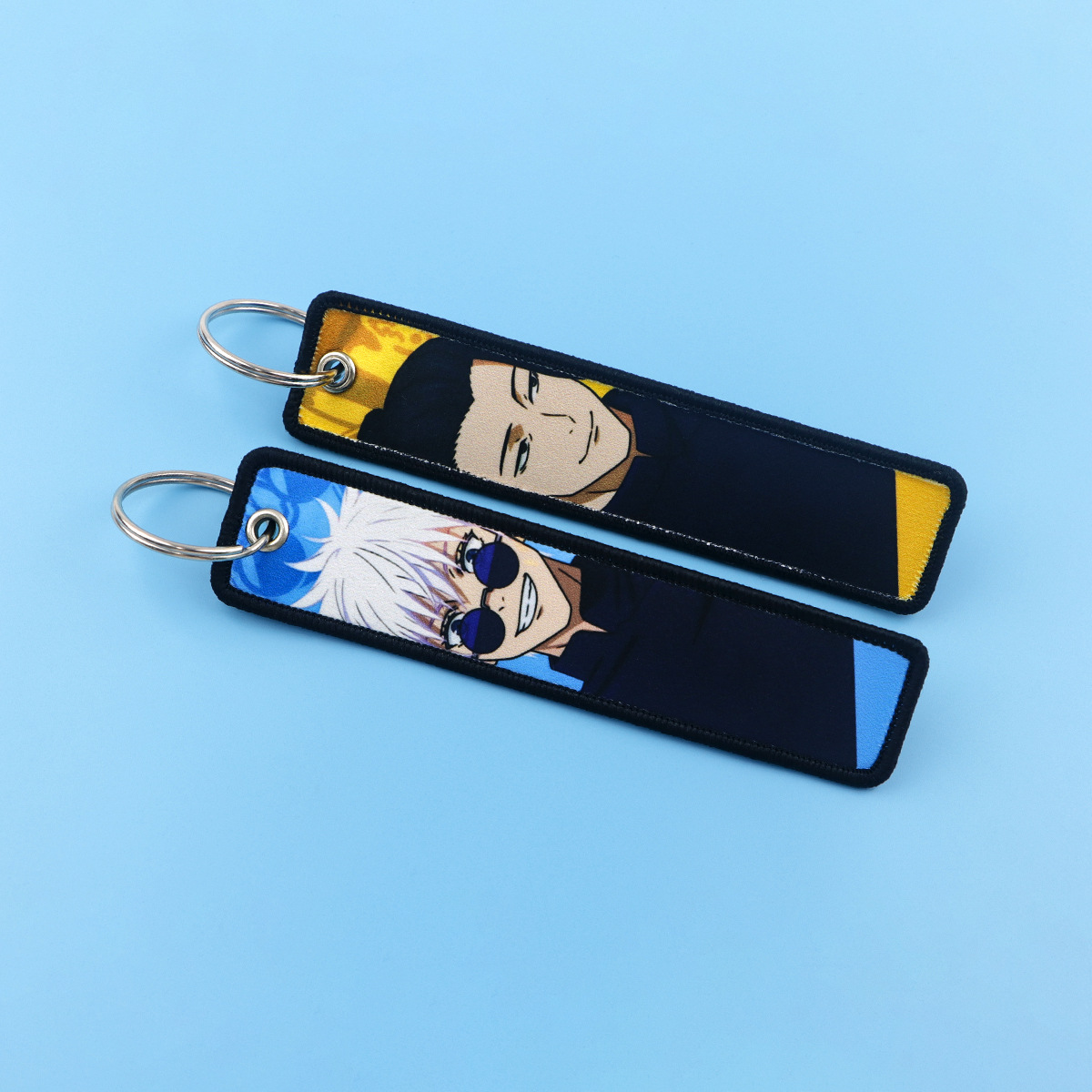 アニメクールな五条悟刺繍キーホルダーキータグオートバイ車バッ - Embroidery Keychain のレビューと価格