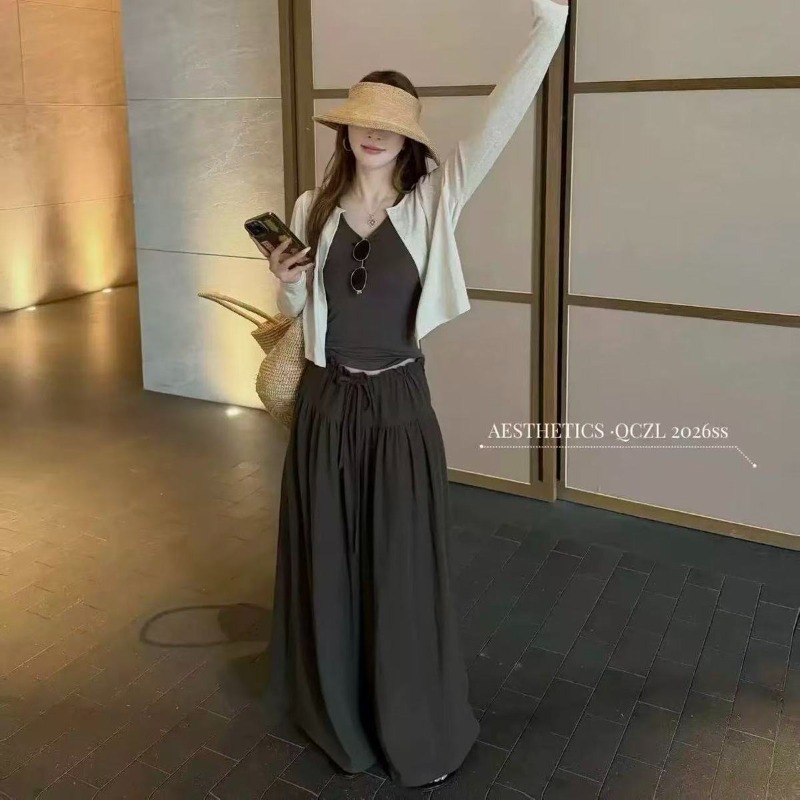 2026年夏新作 長袖カーディガン ベスト ボトムス ワイド - Embroidery Cardigan のレビューと価格