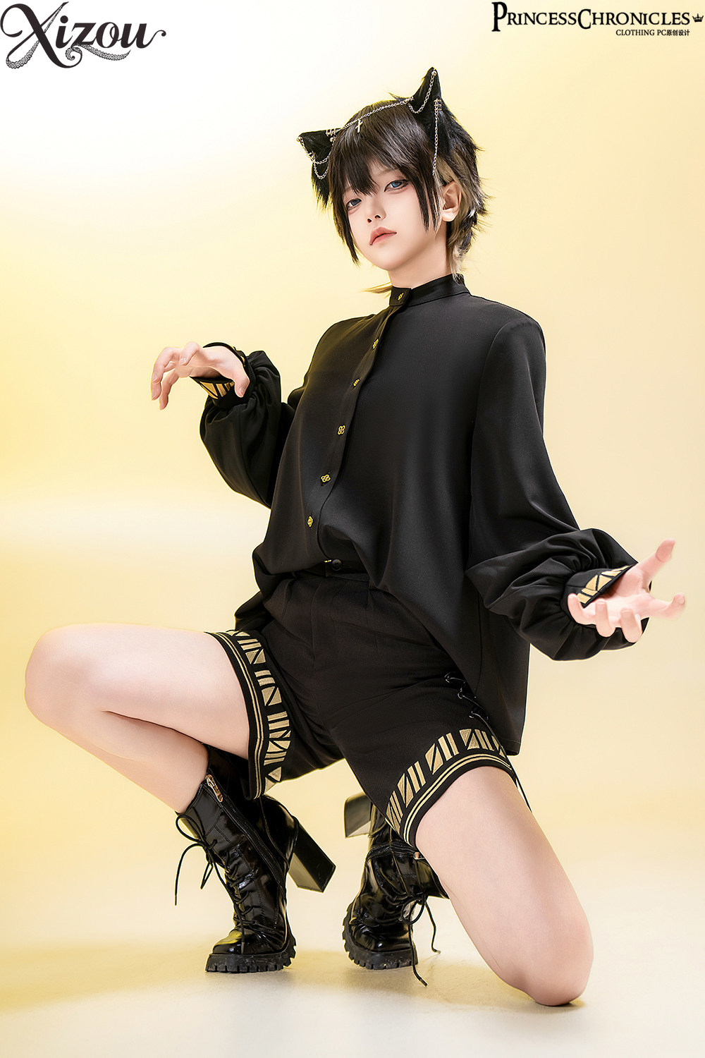 オウジ ロリータ ショートパンツ ブラック エジプトスタイル - Embroidery In Egypt のレビューと価格