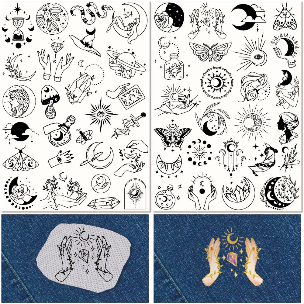 51 個自由奔放に生きる月太陽水溶性刺繍スタビライザーパター - Embroidery Motif のレビューと価格